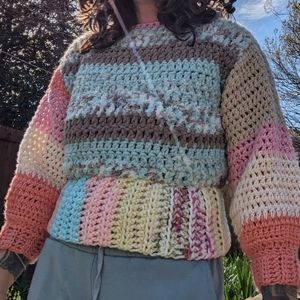 One of a Kind - Handmade - Crochet Sweater